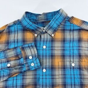ORVIS Men's Long Sleeve Check‎ Plaid Button Up Shirt  Cotton XL